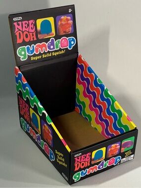 🌈 NEE DOH GUMDROP SUPER SOLID SQUISH! VIRAL FIDGET TOY EMPTY STORE DISPLAY 🌈